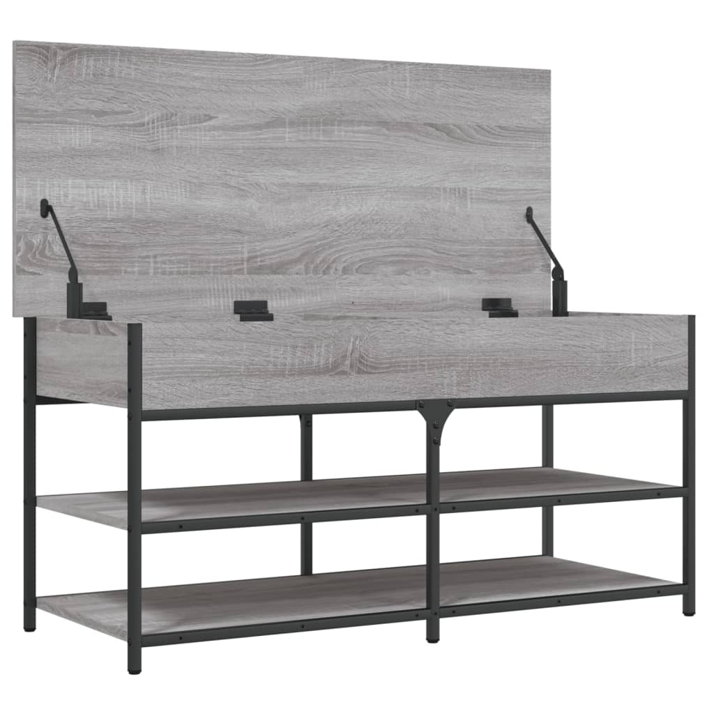 vidaXL Bancă de pantofi, gri sonoma, 100x42,5x50 cm, lemn prelucrat vidaXL Bancă de pantofi, gri sonoma, 100x42,5x50 cm, lemn prelucrat