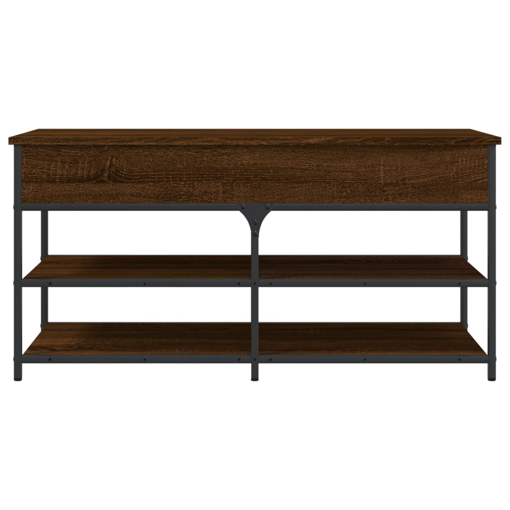 vidaXL Bancă de pantofi, stejar maro, 100x42,5x50 cm, lemn prelucrat