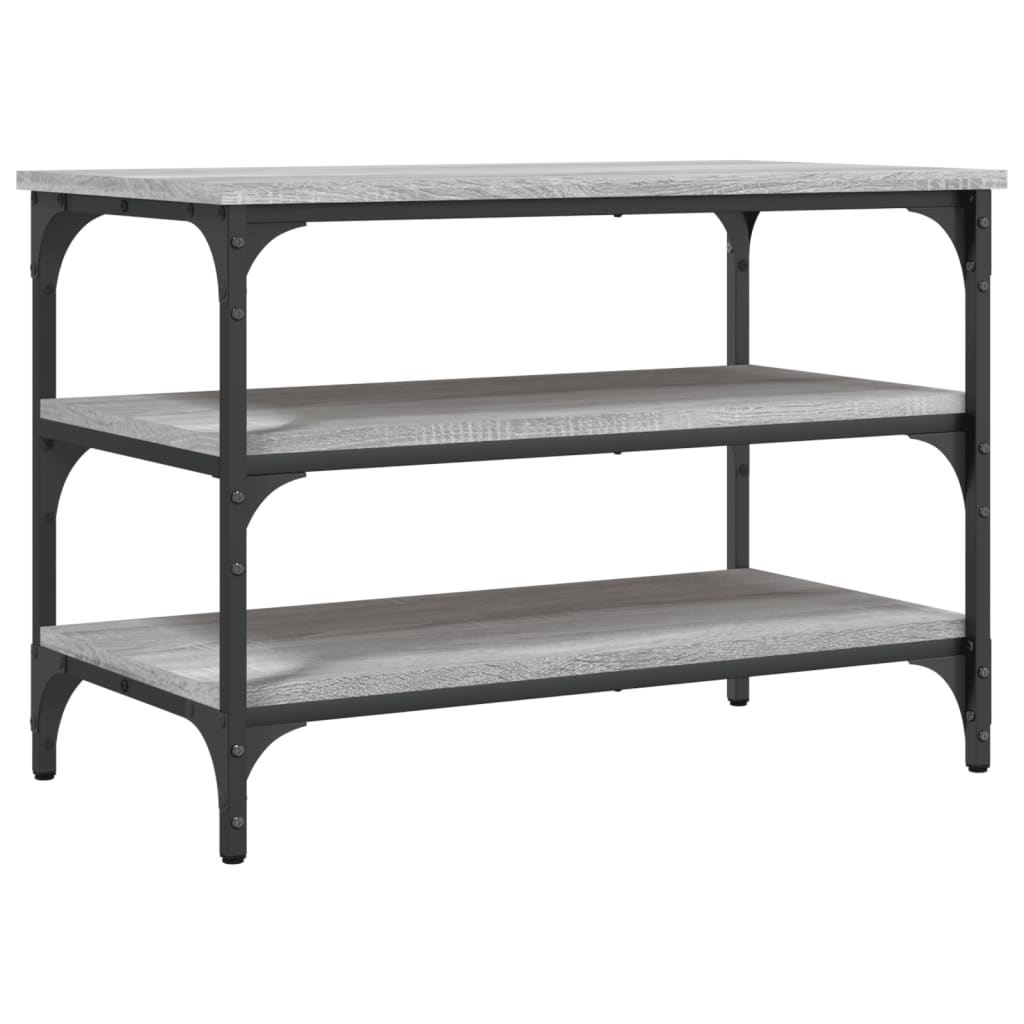 vidaXL Bancă de pantofi, gri sonoma, 70x38,5x49 cm, lemn prelucrat vidaXL Bancă de pantofi, gri sonoma, 70x38,5x49 cm, lemn prelucrat