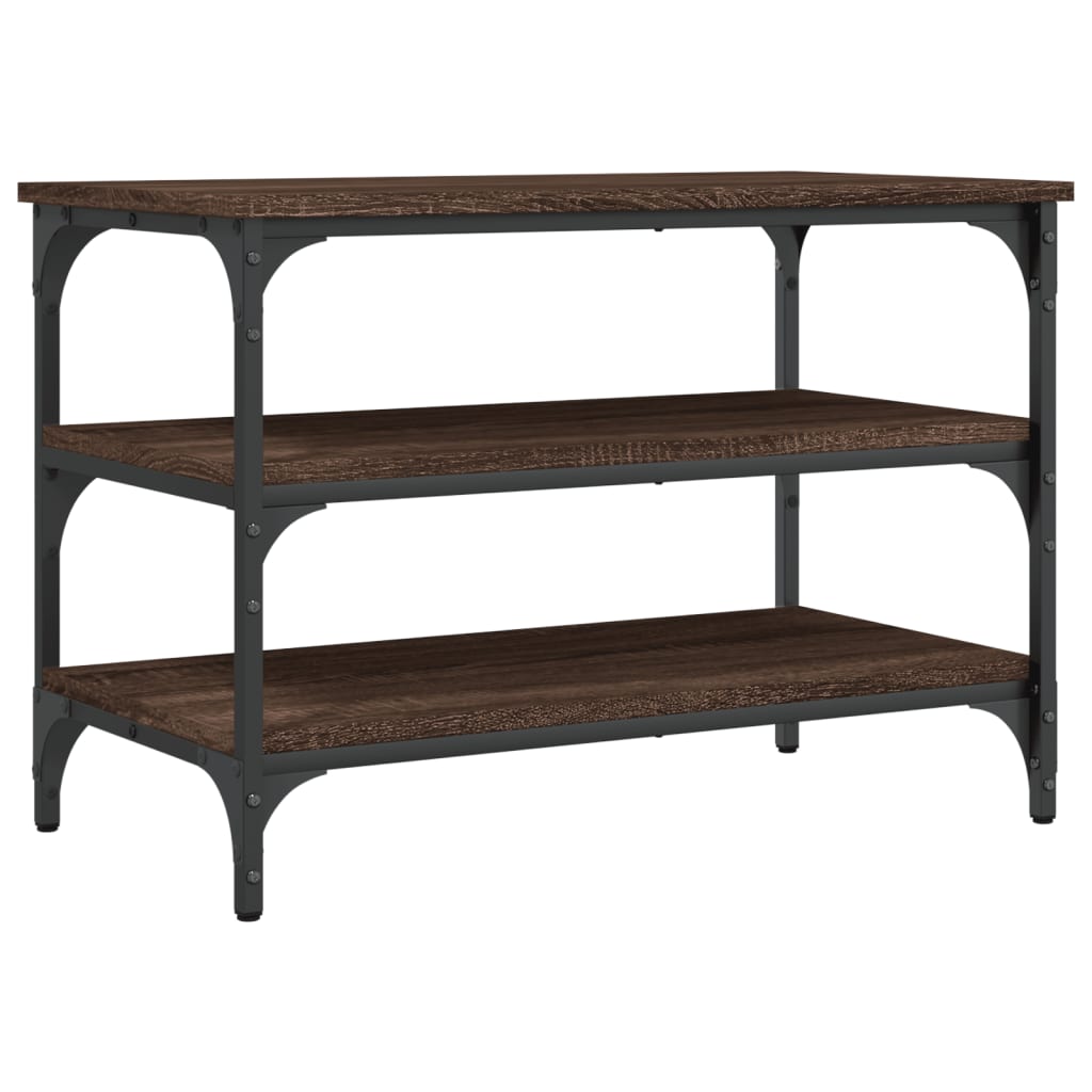 vidaXL Bancă de pantofi, stejar maro, 70x38,5x49 cm, lemn prelucrat