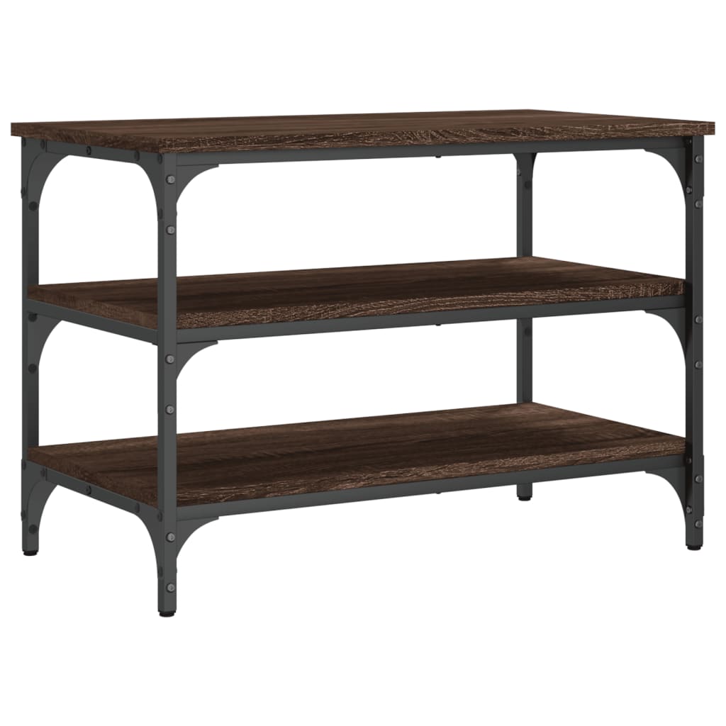 vidaXL Bancă de pantofi, stejar maro, 70x38,5x49 cm, lemn prelucrat