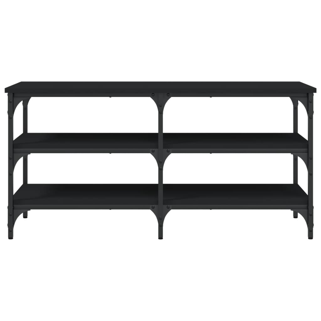 vidaXL Bancă de pantofi, negru, 100x38,5x49 cm, lemn prelucrat vidaXL Bancă de pantofi, negru, 100x38,5x49 cm, lemn prelucrat