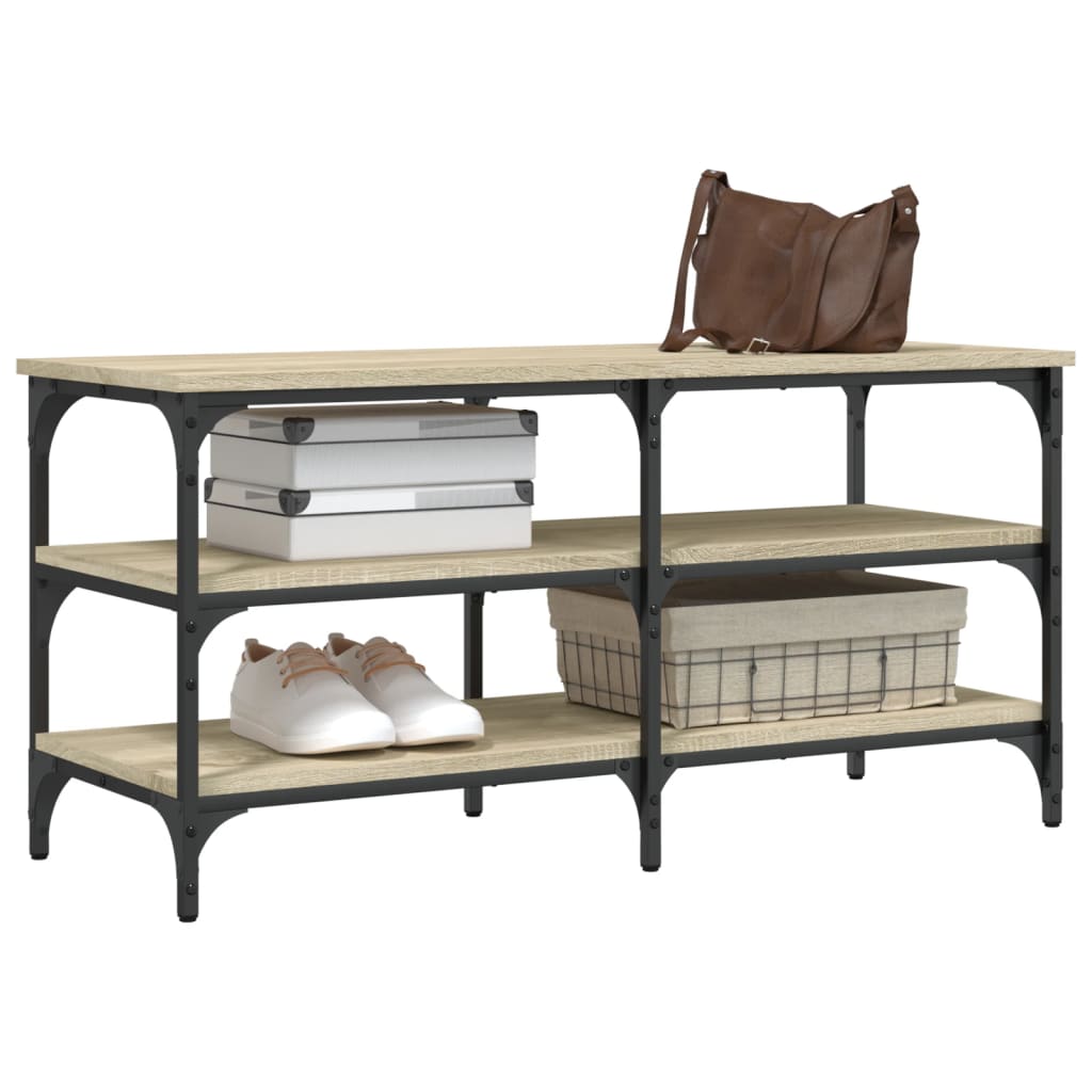 vidaXL Bancă de pantofi, stejar sonoma, 100x38,5x49 cm, lemn prelucrat