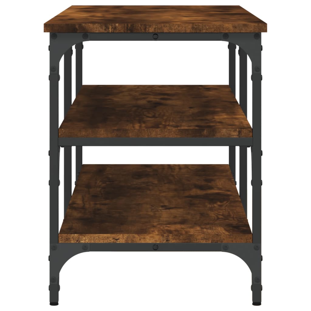 vidaXL Bancă de pantofi, stejar fumuriu, 100x38,5x49 cm lemn prelucrat