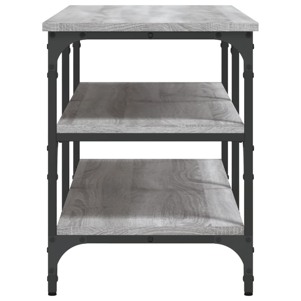 vidaXL Bancă de pantofi, gri sonoma, 100x38,5x49 cm, lemn prelucrat