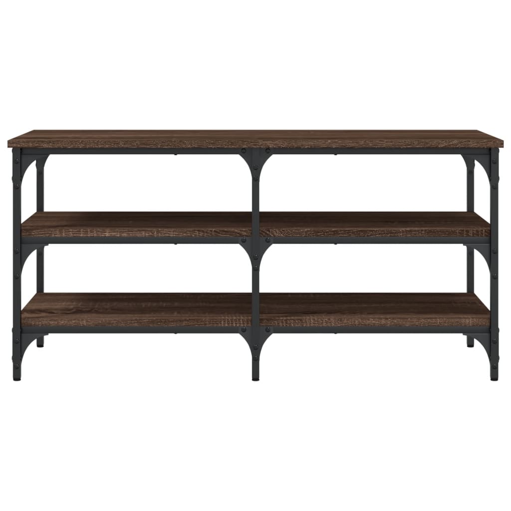 vidaXL Bancă de pantofi, stejar maro, 100x38,5x49 cm, lemn prelucrat