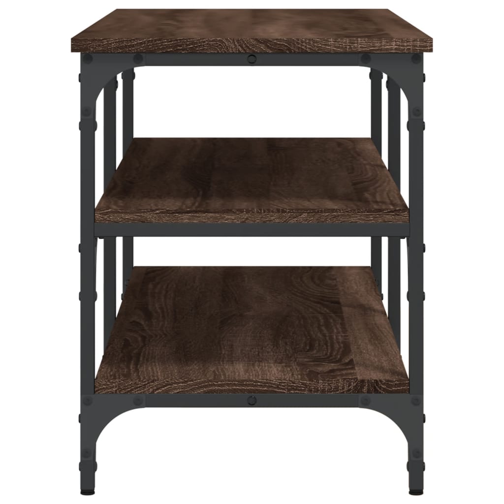 vidaXL Bancă de pantofi, stejar maro, 100x38,5x49 cm, lemn prelucrat