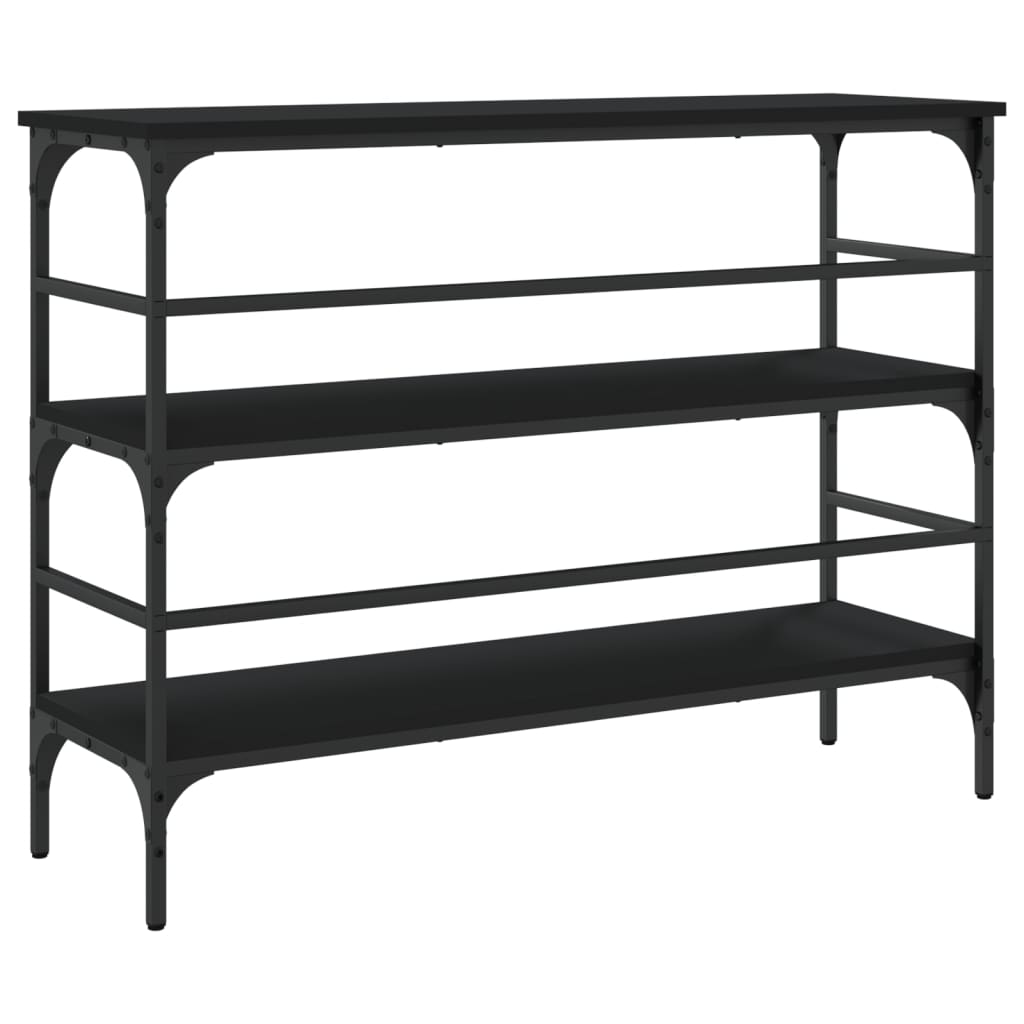vidaXL Măsuță consolă, negru, 100x32x75 cm, lemn compozit vidaXL Măsuță consolă, negru, 100x32x75 cm, lemn compozit