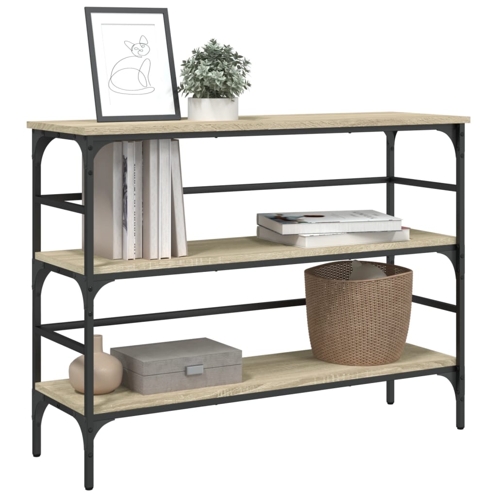vidaXL Măsuță consolă, stejar sonoma, 100x32x75 cm, lemn prelucrat vidaXL Măsuță consolă, stejar sonoma, 100x32x75 cm, lemn prelucrat