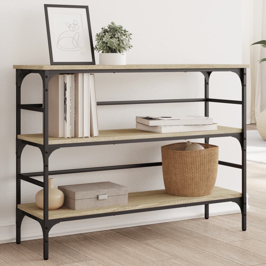 vidaXL Măsuță consolă, stejar sonoma, 100x32x75 cm, lemn prelucrat vidaXL Măsuță consolă, stejar sonoma, 100x32x75 cm, lemn prelucrat