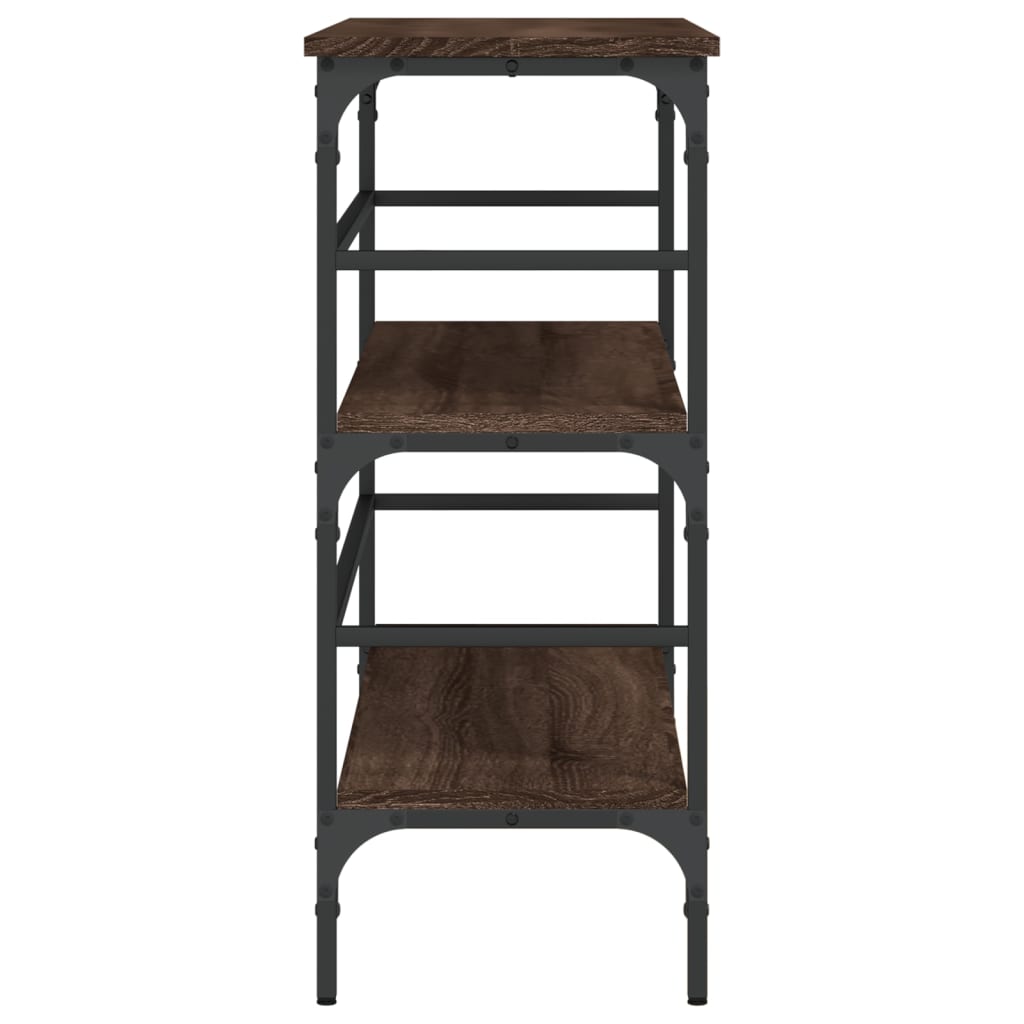 vidaXL Măsuță consolă, stejar maro, 100x32x75 cm, lemn prelucrat vidaXL Măsuță consolă, stejar maro, 100x32x75 cm, lemn prelucrat