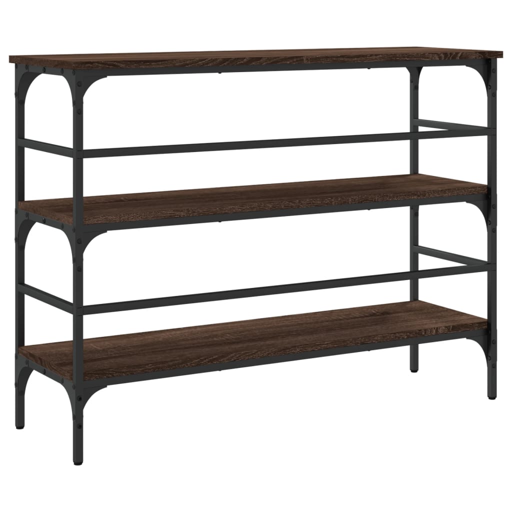 vidaXL Măsuță consolă, stejar maro, 100x32x75 cm, lemn prelucrat vidaXL Măsuță consolă, stejar maro, 100x32x75 cm, lemn prelucrat