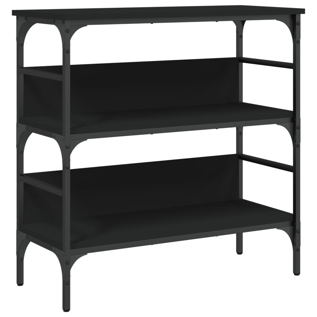 vidaXL Masă consolă, negru, 75x32x75 cm, lemn prelucrat vidaXL Masă consolă, negru, 75x32x75 cm, lemn prelucrat