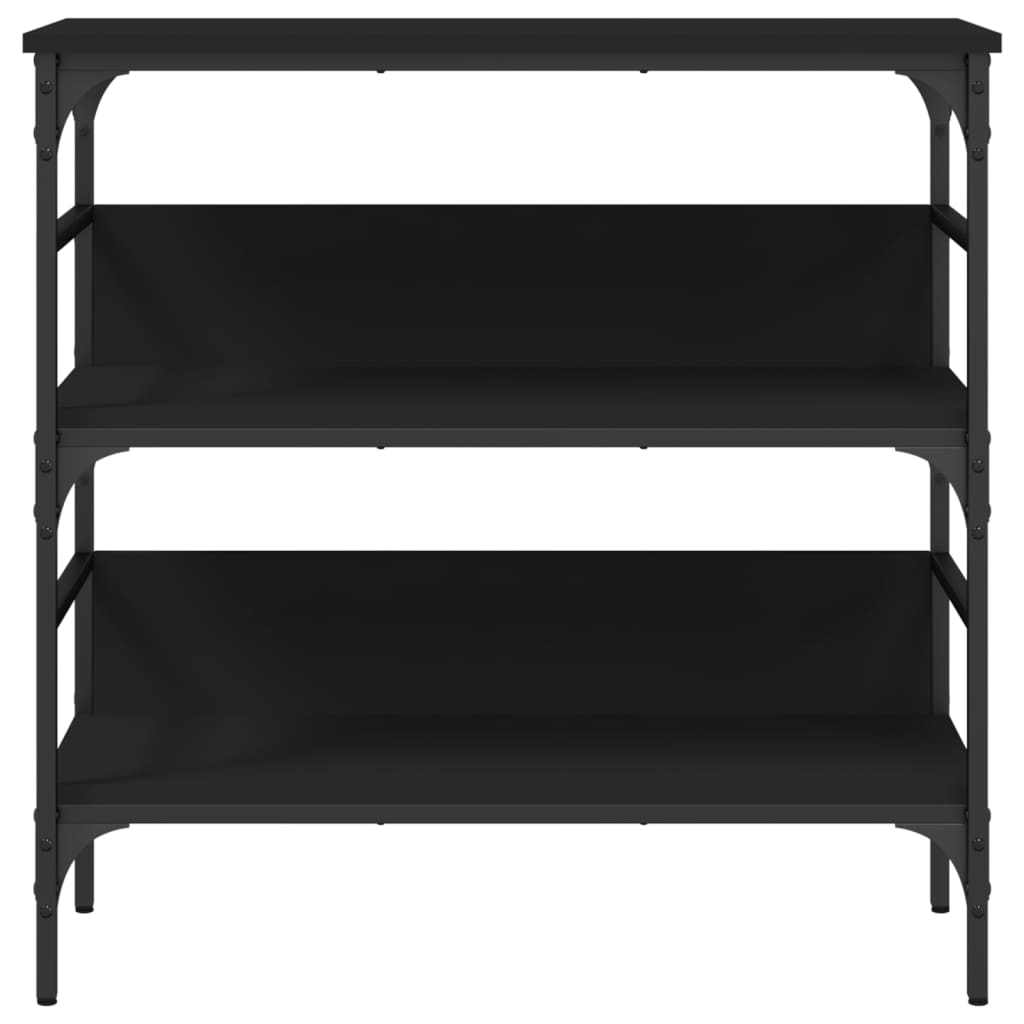 vidaXL Masă consolă, negru, 75x32x75 cm, lemn prelucrat vidaXL Masă consolă, negru, 75x32x75 cm, lemn prelucrat