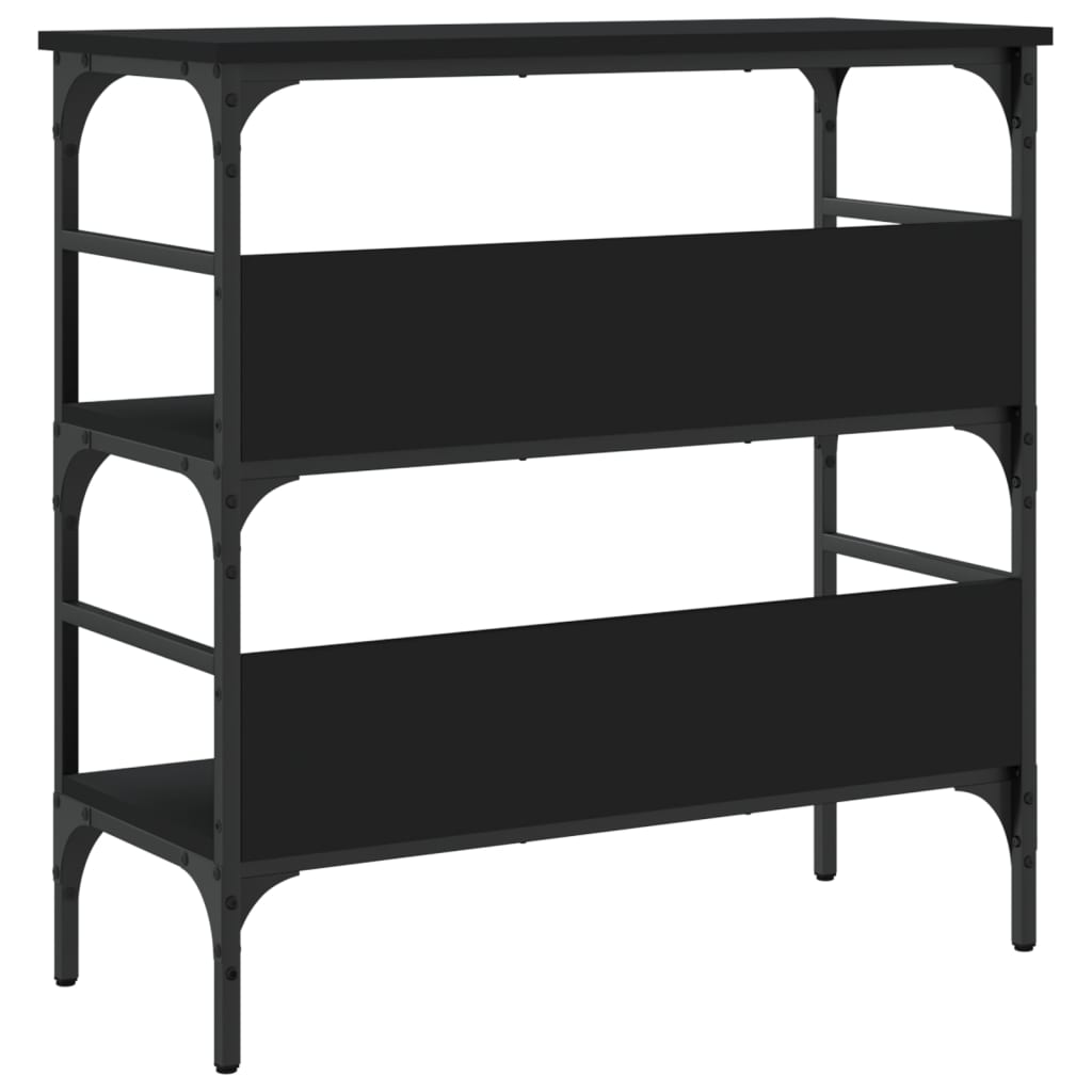vidaXL Masă consolă, negru, 75x32x75 cm, lemn prelucrat vidaXL Masă consolă, negru, 75x32x75 cm, lemn prelucrat