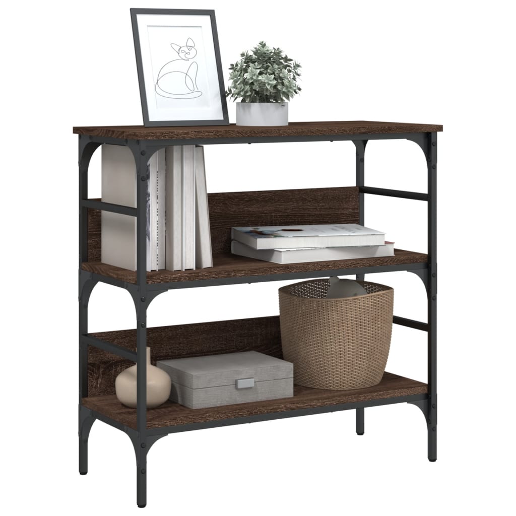 vidaXL Masă consolă, stejar maro, 75x32x75 cm, lemn prelucrat