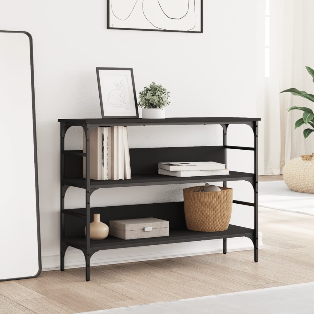 vidaXL Măsuță consolă, negru, 100x32x75 cm, lemn compozit vidaXL Măsuță consolă, negru, 100x32x75 cm, lemn compozit