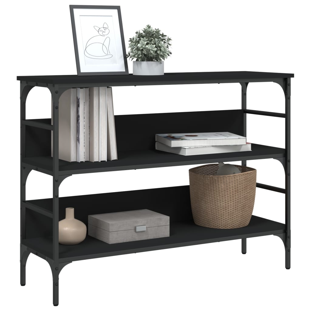 vidaXL Măsuță consolă, negru, 100x32x75 cm, lemn compozit vidaXL Măsuță consolă, negru, 100x32x75 cm, lemn compozit