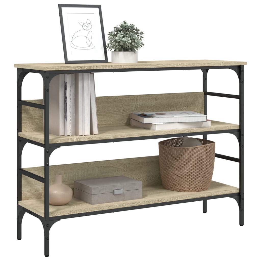 vidaXL Măsuță consolă, stejar sonoma, 100x32x75 cm, lemn prelucrat vidaXL Măsuță consolă, stejar sonoma, 100x32x75 cm, lemn prelucrat