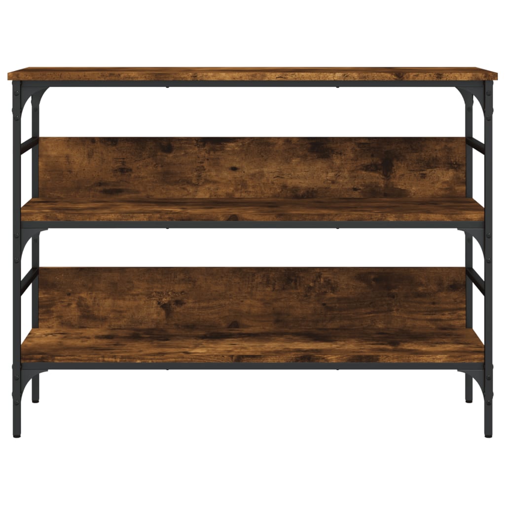 vidaXL Măsuță consolă, stejar fumuriu, 100x32x75 cm, lemn prelucrat vidaXL Măsuță consolă, stejar fumuriu, 100x32x75 cm, lemn prelucrat