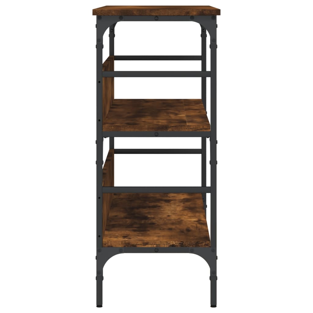 vidaXL Măsuță consolă, stejar fumuriu, 100x32x75 cm, lemn prelucrat vidaXL Măsuță consolă, stejar fumuriu, 100x32x75 cm, lemn prelucrat