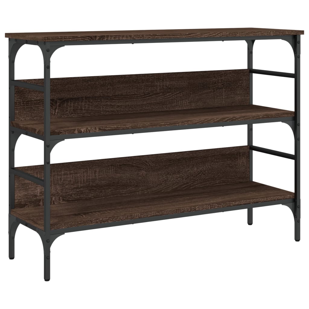 vidaXL Măsuță consolă, stejar maro, 100x32x75 cm, lemn prelucrat vidaXL Măsuță consolă, stejar maro, 100x32x75 cm, lemn prelucrat