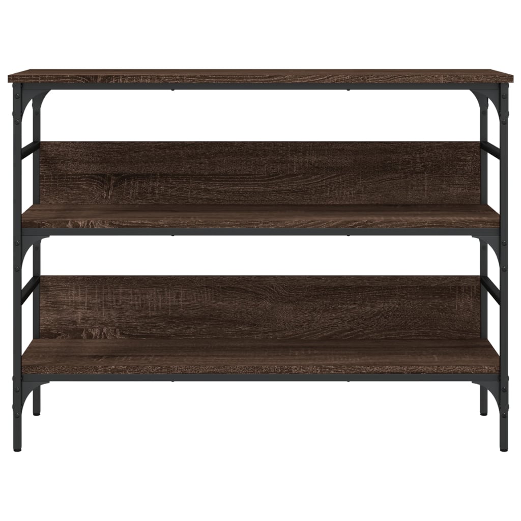vidaXL Măsuță consolă, stejar maro, 100x32x75 cm, lemn prelucrat vidaXL Măsuță consolă, stejar maro, 100x32x75 cm, lemn prelucrat