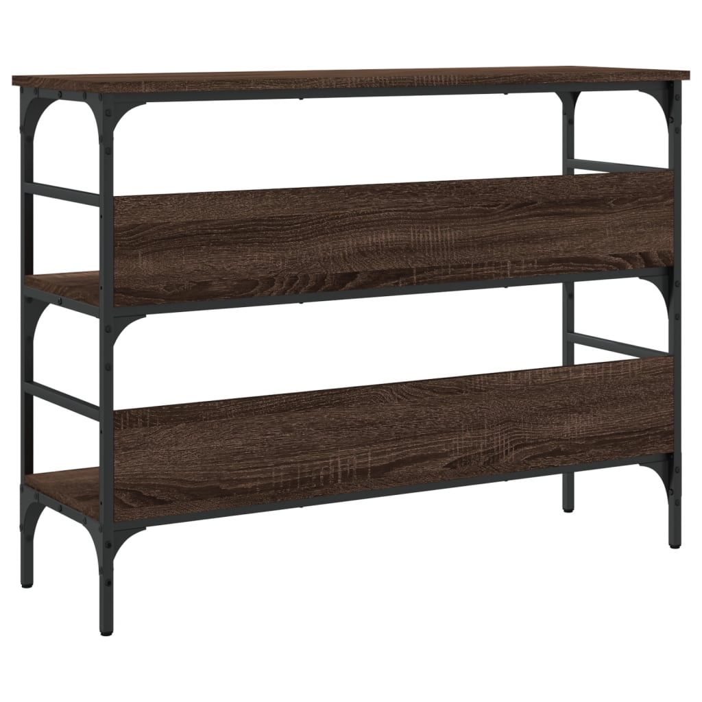 vidaXL Măsuță consolă, stejar maro, 100x32x75 cm, lemn prelucrat vidaXL Măsuță consolă, stejar maro, 100x32x75 cm, lemn prelucrat