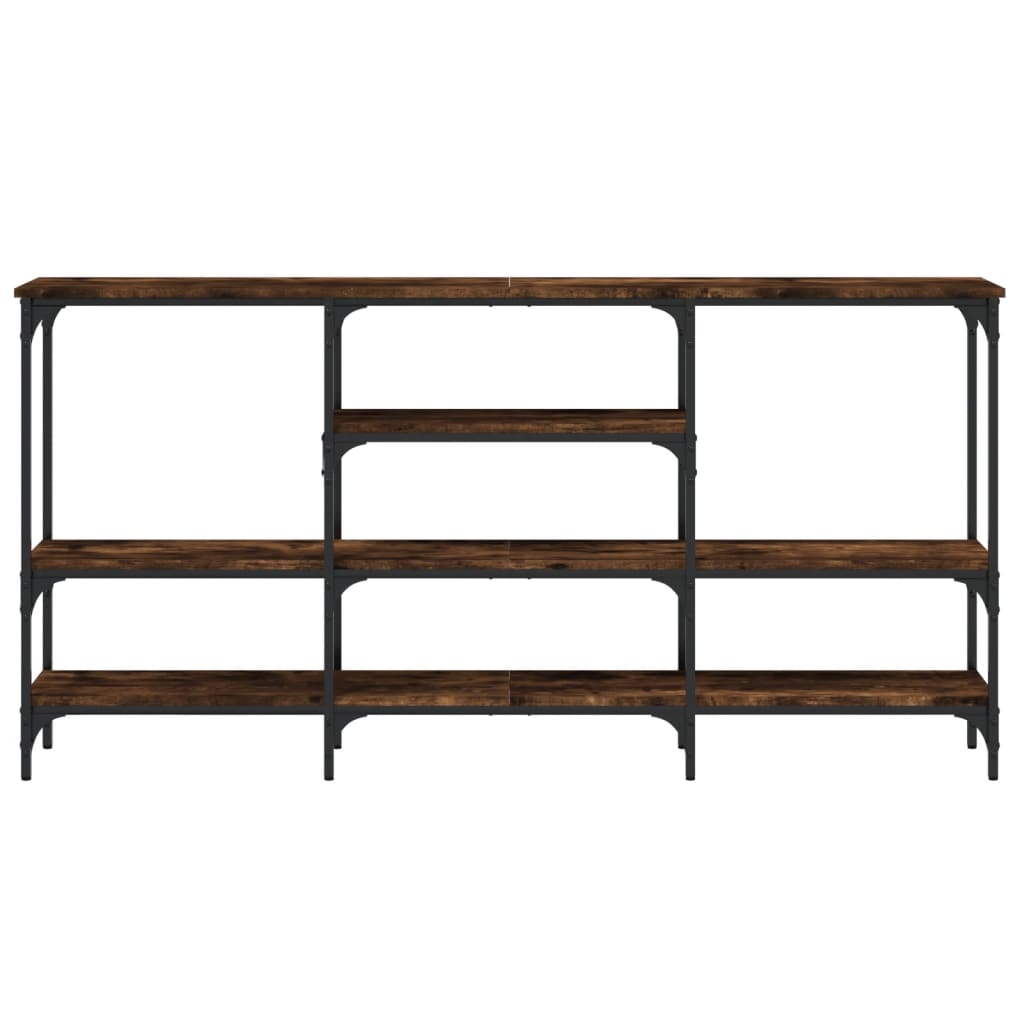 vidaXL Măsuță consolă, stejar fumuriu, 160x29x80 cm, lemn prelucrat vidaXL Măsuță consolă, stejar fumuriu, 160x29x80 cm, lemn prelucrat