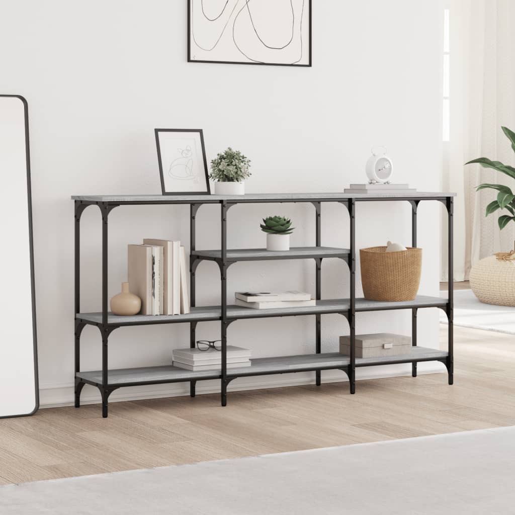 vidaXL Măsuță consolă, gri sonoma, 160x29x80 cm, lemn prelucrat vidaXL Măsuță consolă, gri sonoma, 160x29x80 cm, lemn prelucrat
