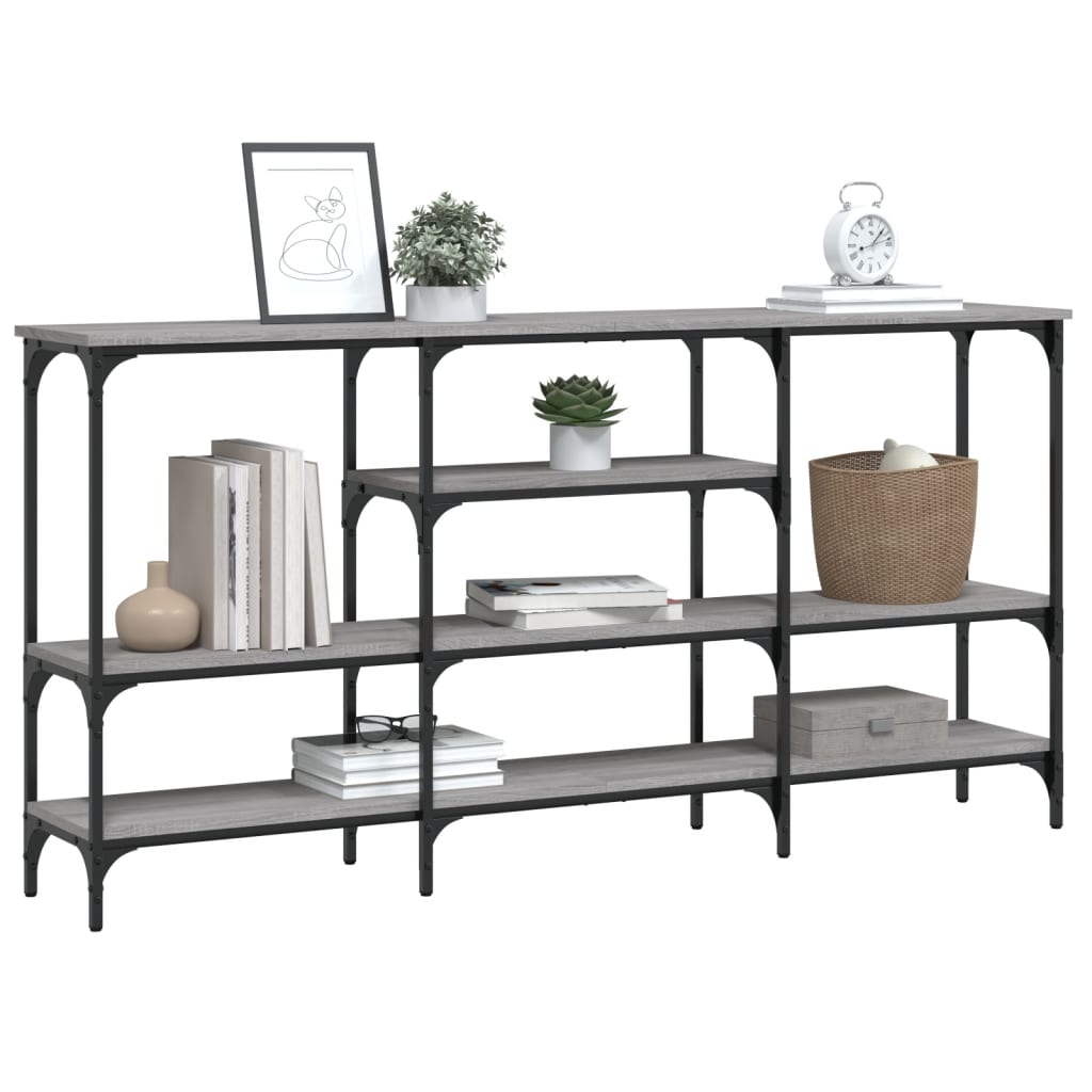 vidaXL Măsuță consolă, gri sonoma, 160x29x80 cm, lemn prelucrat vidaXL Măsuță consolă, gri sonoma, 160x29x80 cm, lemn prelucrat