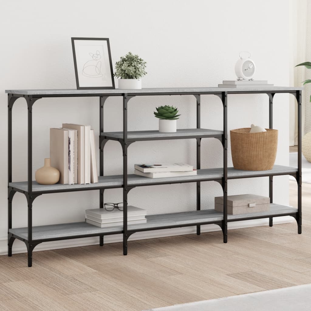 vidaXL Măsuță consolă, gri sonoma, 160x29x80 cm, lemn prelucrat vidaXL Măsuță consolă, gri sonoma, 160x29x80 cm, lemn prelucrat