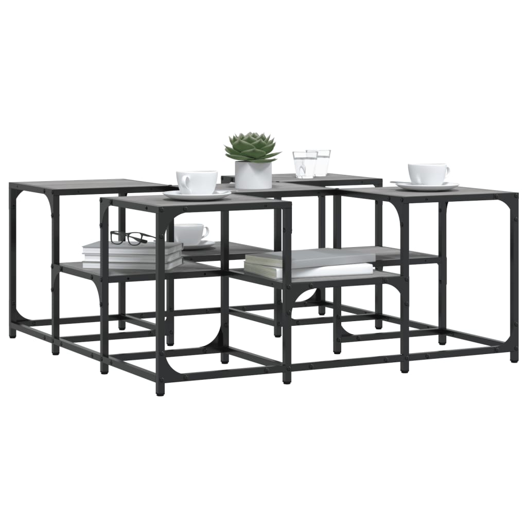 vidaXL Măsuță de cafea, gri sonoma, 91x91x40 cm, lemn prelucrat vidaXL Măsuță de cafea, gri sonoma, 91x91x40 cm, lemn prelucrat