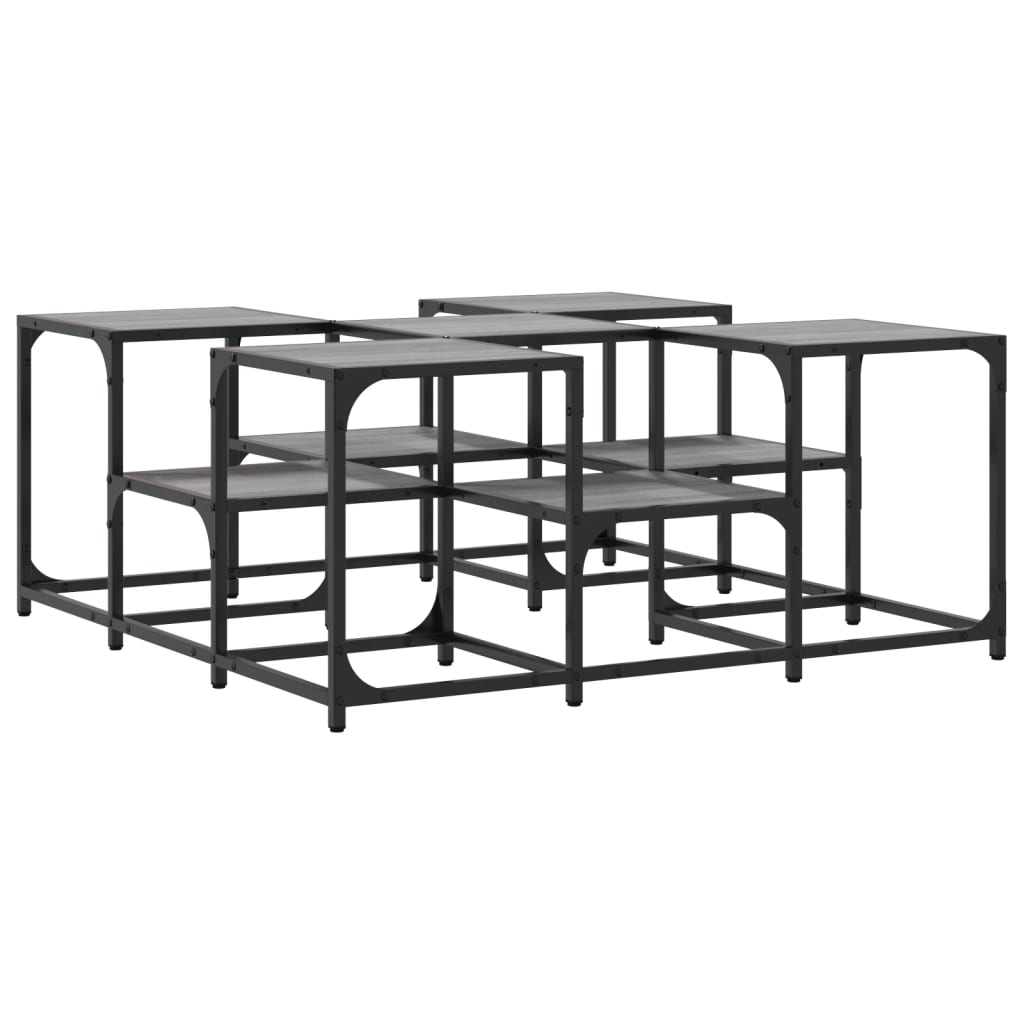 vidaXL Măsuță de cafea, gri sonoma, 91x91x40 cm, lemn prelucrat vidaXL Măsuță de cafea, gri sonoma, 91x91x40 cm, lemn prelucrat