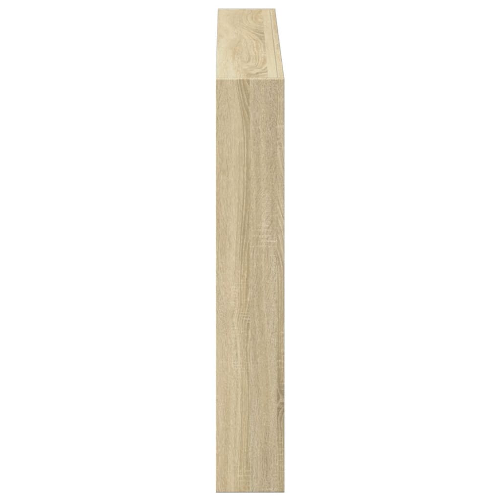 vidaXL Tăblie de pat cu dulap și LED, stejar sonoma, 100x17x102 cm