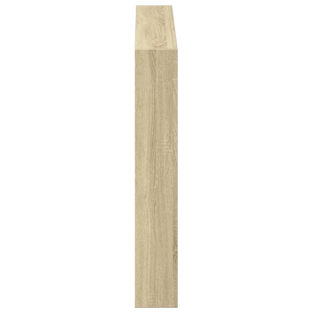 vidaXL Tăblie de pat cu dulap și LED, stejar sonoma, 120x17x102 cm