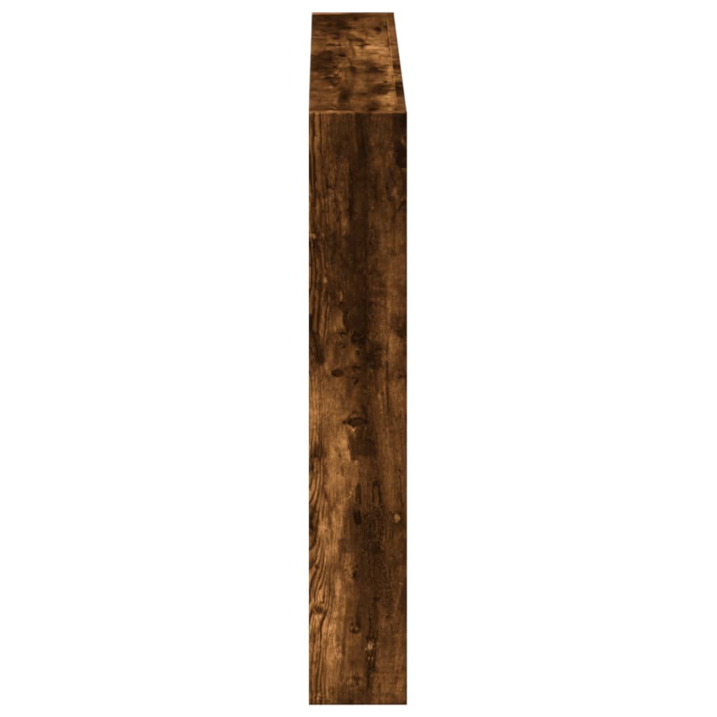 vidaXL Tăblie de pat cu dulap și LED, stejar fumuriu, 120x17x102 cm vidaXL Tăblie de pat cu dulap și LED, stejar fumuriu, 120x17x102 cm