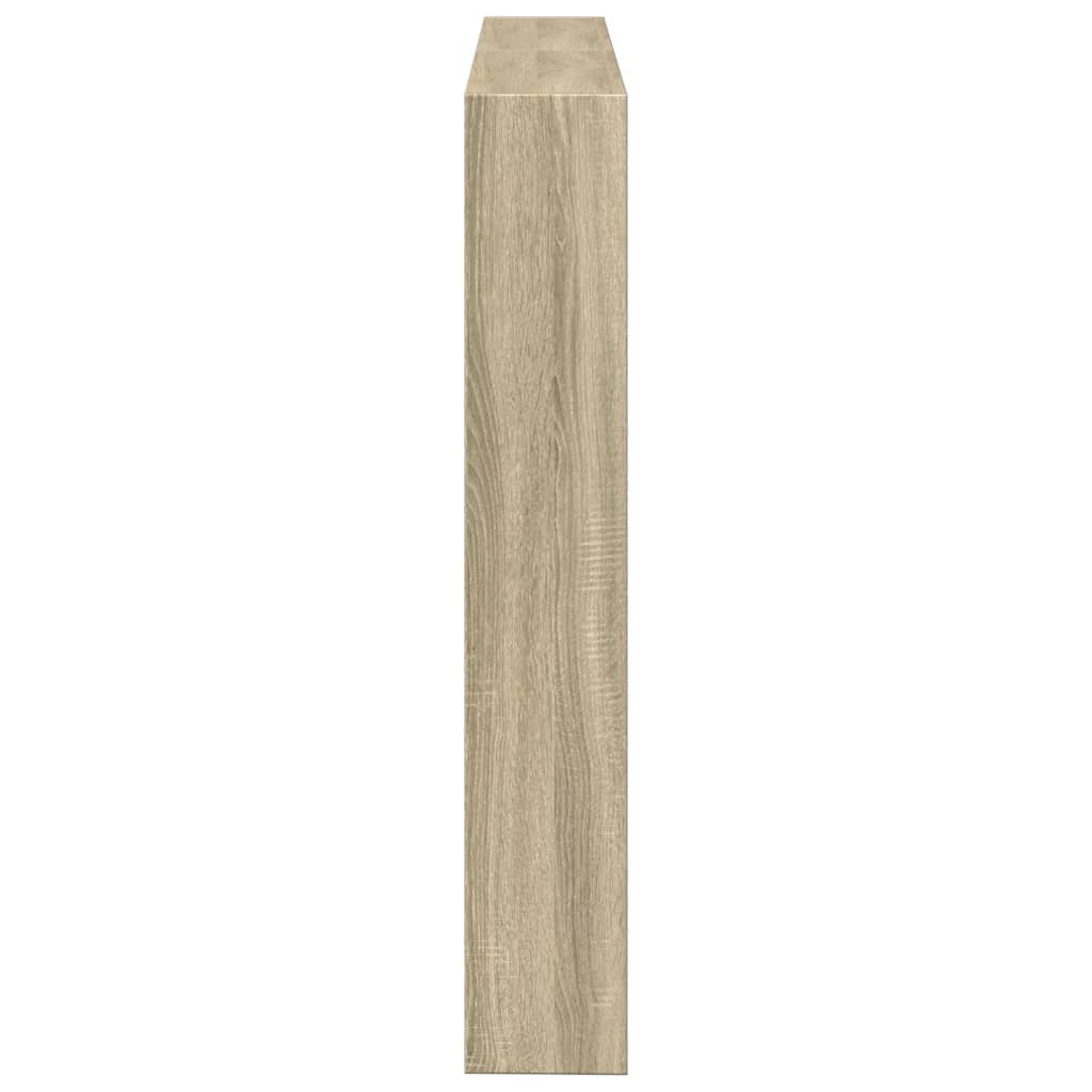 vidaXL Tăblie de pat cu dulap și LED, stejar sonoma, 140x17x102 cm