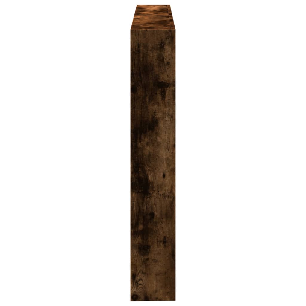 vidaXL Tăblie de pat cu dulap și LED, stejar fumuriu, 140x17x102 cm vidaXL Tăblie de pat cu dulap și LED, stejar fumuriu, 140x17x102 cm
