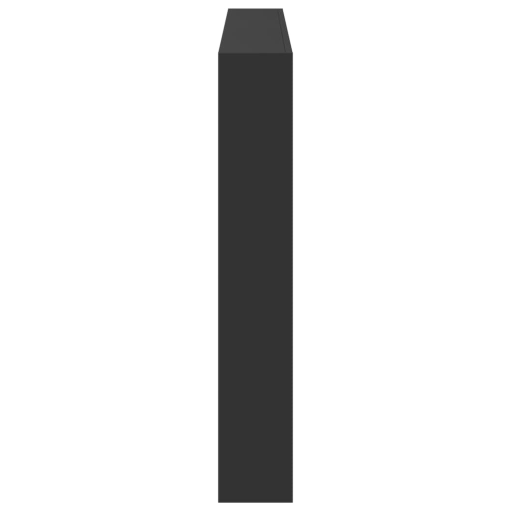 vidaXL Tăblie cu dulap și LED, negru, 160x17x102 cm vidaXL Tăblie cu dulap și LED, negru, 160x17x102 cm