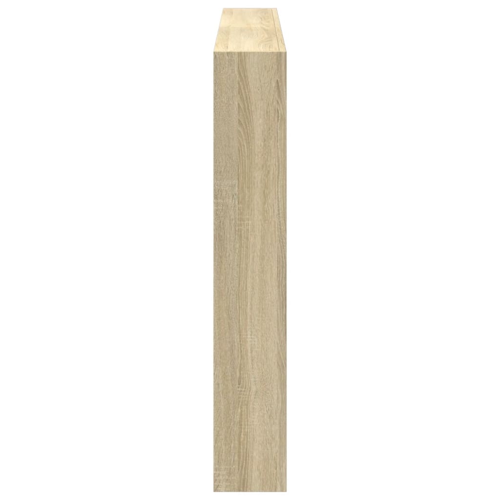 vidaXL Tăblie de pat cu dulap și LED, stejar sonoma, 160x17x102 cm