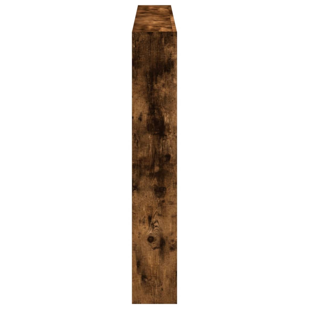 vidaXL Tăblie de pat cu dulap și LED, stejar fumuriu, 160x17x102 cm