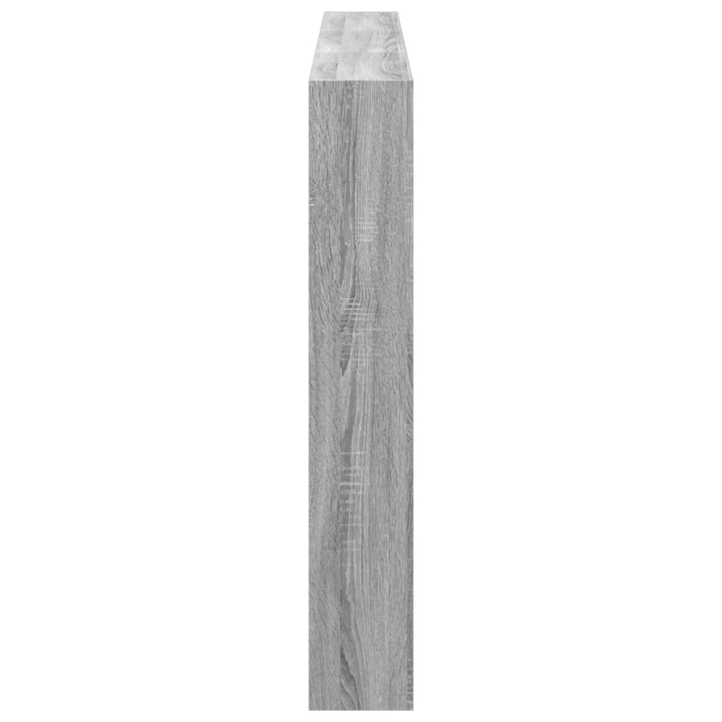 vidaXL Tăblie de pat cu dulap și LED, gri sonoma, 180x17x102 cm