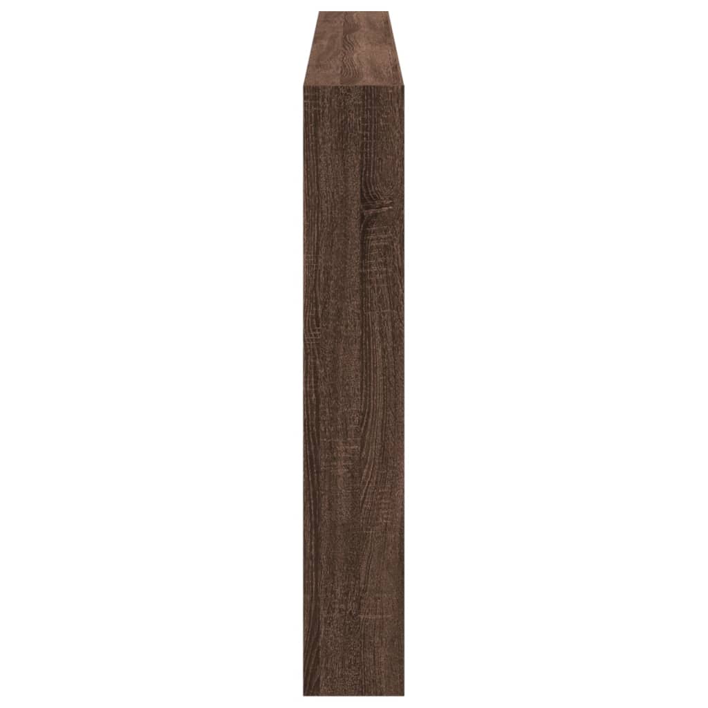 vidaXL Tăblie de pat cu dulap și LED, stejar maro, 200x17x102 cm vidaXL Tăblie de pat cu dulap și LED, stejar maro, 200x17x102 cm