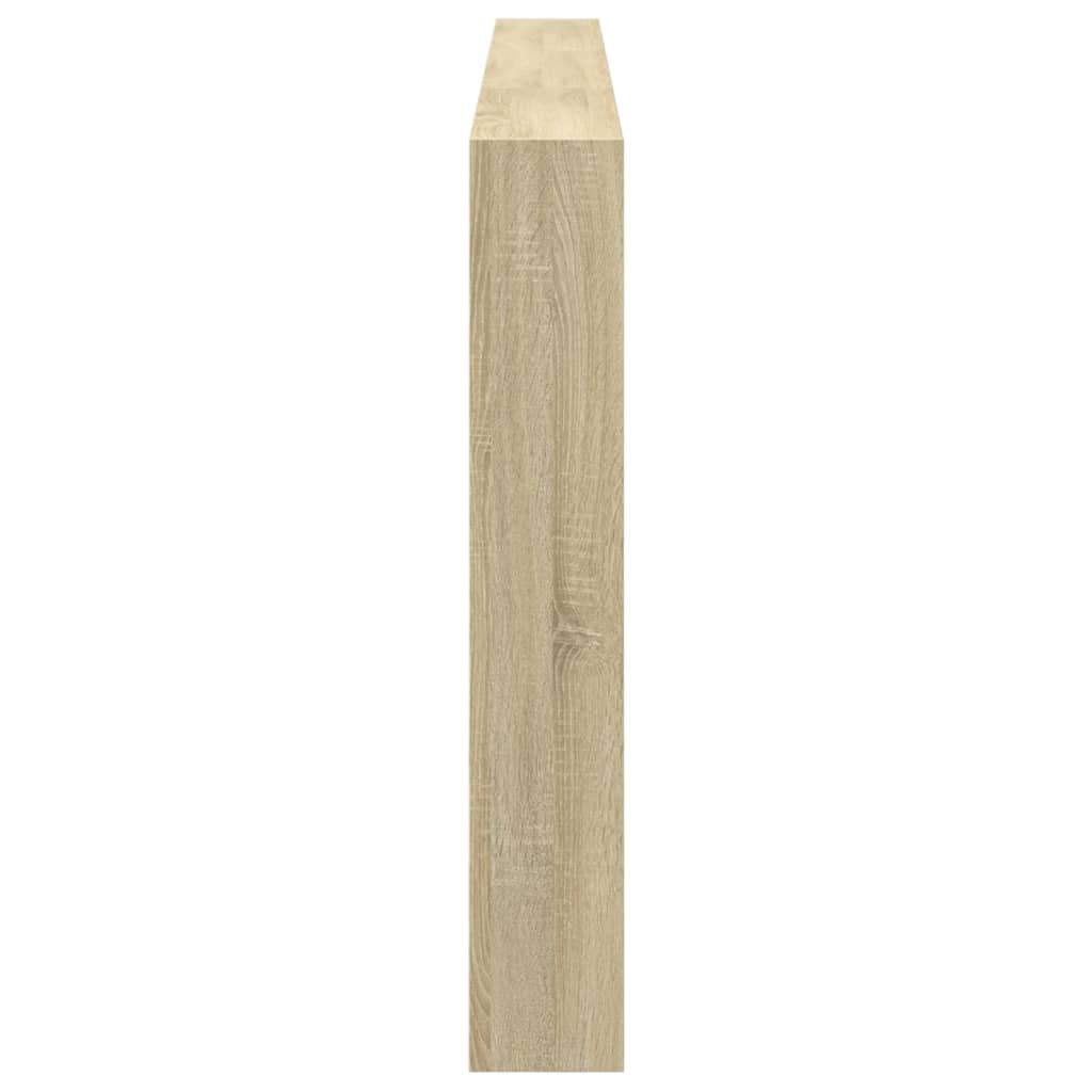 vidaXL Tăblie de pat cu dulap și LED, stejar sonoma, 220x17x102 cm