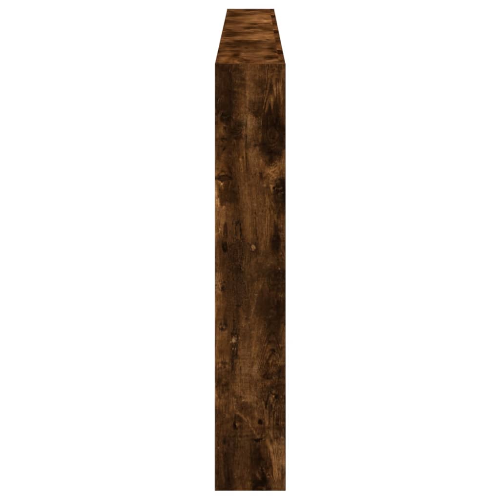 vidaXL Tăblie de pat cu dulap și LED, stejar fumuriu, 220x17x102 cm vidaXL Tăblie de pat cu dulap și LED, stejar fumuriu, 220x17x102 cm