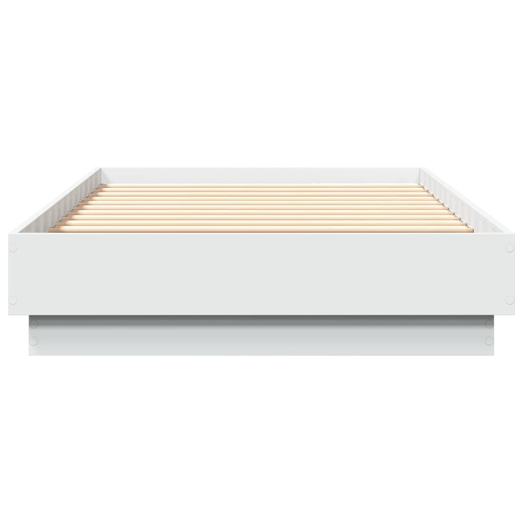 vidaXL Cadru de pat cu lumini LED, alb, 90x190 cm vidaXL Cadru de pat cu lumini LED, alb, 90x190 cm