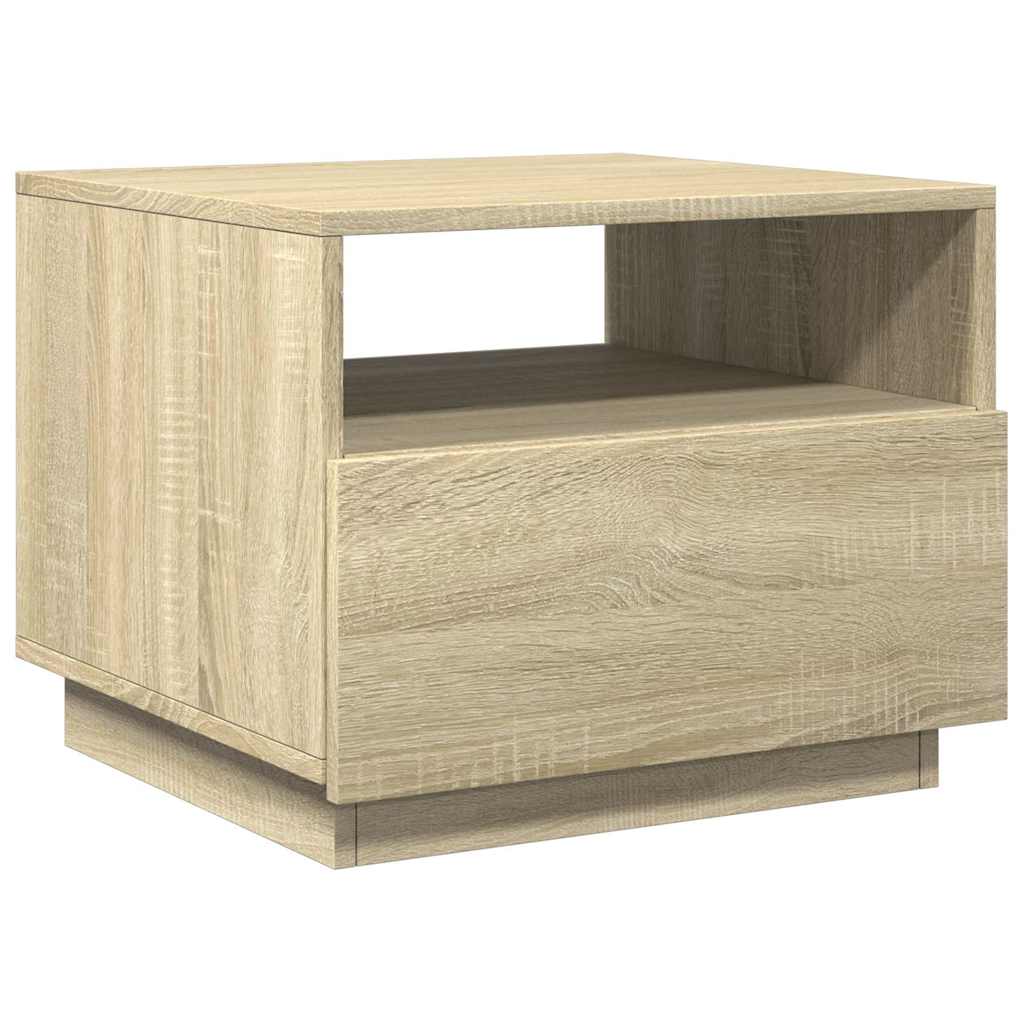 vidaXL Măsuță de cafea cu lumini LED, stejar sonoma, 50x49x40 cm vidaXL Măsuță de cafea cu lumini LED, stejar sonoma, 50x49x40 cm