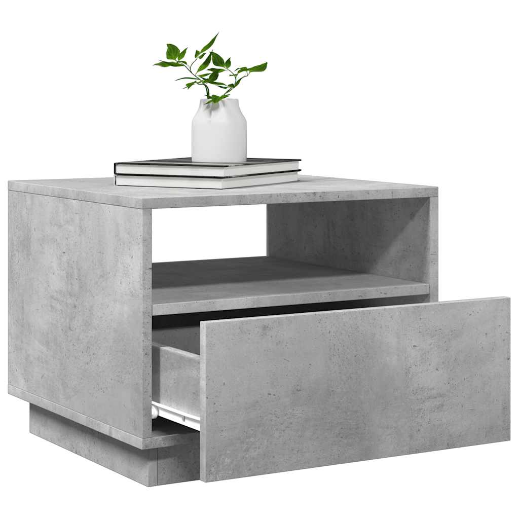 vidaXL Măsuță de cafea cu lumini LED, gri beton, 50x49x40 cm vidaXL Măsuță de cafea cu lumini LED, gri beton, 50x49x40 cm