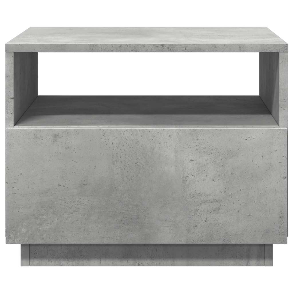 vidaXL Măsuță de cafea cu lumini LED, gri beton, 50x49x40 cm vidaXL Măsuță de cafea cu lumini LED, gri beton, 50x49x40 cm